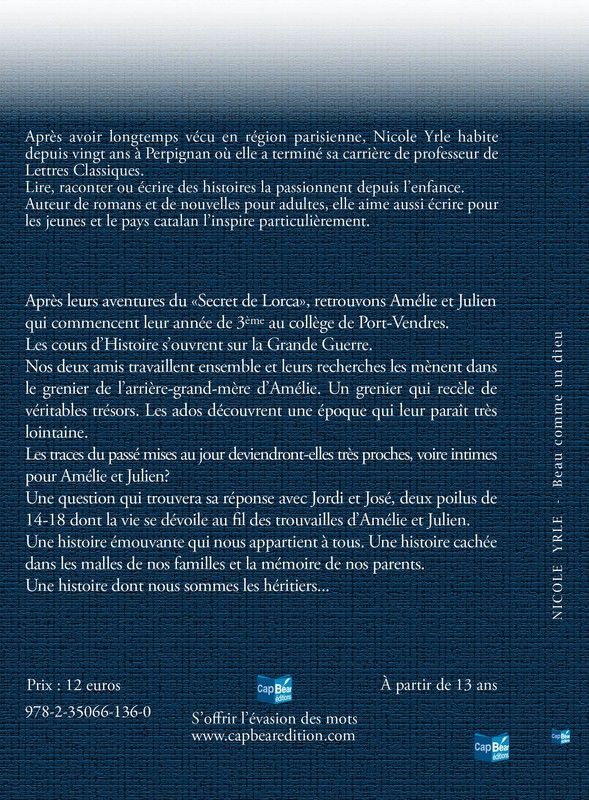 Beau comme un dieu Nicole yrle (4ème de couv)